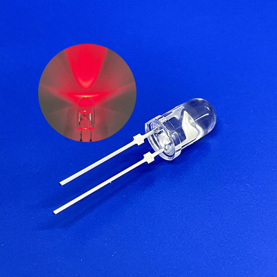 Verkehrswarnlicht LED-Diode 5mm 45deg 625nm Rot Farbe 12000mcd Kurzspinn mit Stoppe