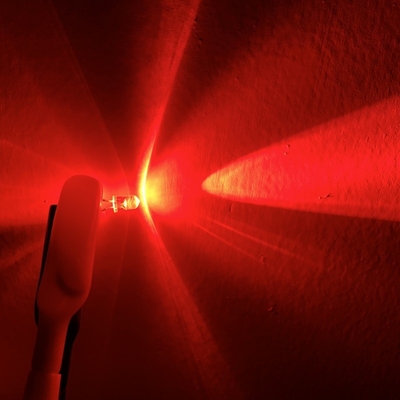 Verkehr Rot Farbe 620nm 45deg 12000mcd Gold Draht Rund mit Flansche 5mm LED Für den Außenbereich