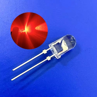 Verkehrswarnlicht LED-Diode 5mm Rundkopf 620nm 12000mcd Kurzspinne mit Stoppe