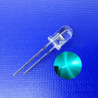 500nm Blau-Grün Farbe 12900mcd - 13800mcd Hochintensität 5mm LED-Dioden für Sicherheitslicht