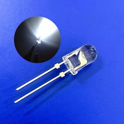 5mm 9000K Weiß Farbe 22000mcd Stopper Pins Rund Klar Linsen Gold Bond Draht für Ampeln