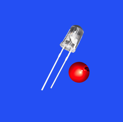 Blinkende LED 5mm 0,5Hz 1/2 Arbeitszyklus Rot Farbe 620nm 1500mcd klare Linse Dip Blinkende LED