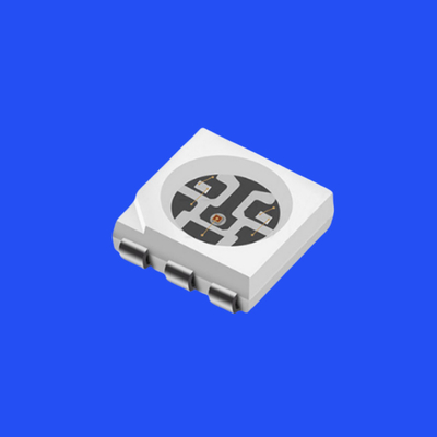 Hohe Helligkeit 5050 RGB LED Diode 5.0x5.0mm PCT Halterung 120 Grad Strahlwinkel 6 Spitzen Klarobjektiv 0.2W SMD Chip