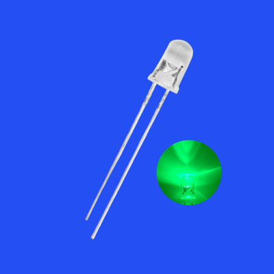 5mm 1,5Hz 12V 1/6 Zyklus Grün Farbe 515-525nm 5000-7000mcd Rundkopf Widerstand Integrierte Blinkende LED