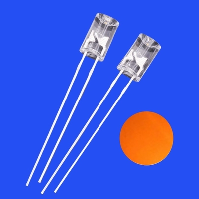 5mm 1,5Hz 1/12 Zyklus 12V Orange Farbe 615nm 1200mcd 90° Widerstand Integrierte flängellose konkave Blink-LED