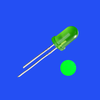 5mm 2Hz 1/8 Duty Cycle 12V Tönte Nebelgrüne Farbe 520nm 2000mcd 60deg Widerstand Integrierte Blinkende LED