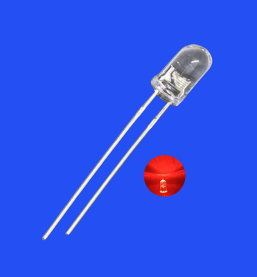 Blinkende LED 5mm 3,0Hz 1/6 Zyklus Rot Farbe 620nm 1200mcd Rund Klar Linsen Dip Blinkende LED