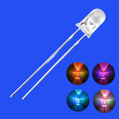 5mm RGB Vollfarbe 3000-4000mcd Rundkopf Klarobjektiv 7 Farben schnelle Blitzdiode für Spielzeug