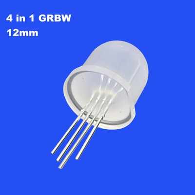 SK6812 12mm 4in1 GRGBW Vollfarbdiffus Rundkopf 60° Adressierbarer Pixel-LED-Diode für LED-Pixel-Bildschirm